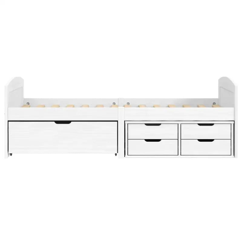 Bed met massief grenenhout en kleine lade voor slaap- en woonkamer - Bedden & bedframes