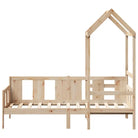 Bed met massief grenenhout en open zijdeur voor slaap of woonkamer - Bedden & bedframes