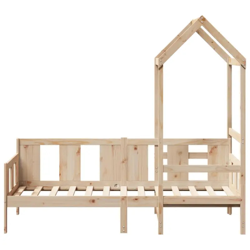 Bed met massief grenenhout en open zijdeur voor slaap of woonkamer - Bedden & bedframes