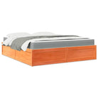 Bed met massief grenenhout met tijdloos en praktisch ontwerp - Wasbruin / 180 x 200 cm - Bedden & bedframes