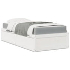Bed met massief grenenhout met tijdloos en praktisch ontwerp - Wit / 100 x 200 cm - Bedden & bedframes