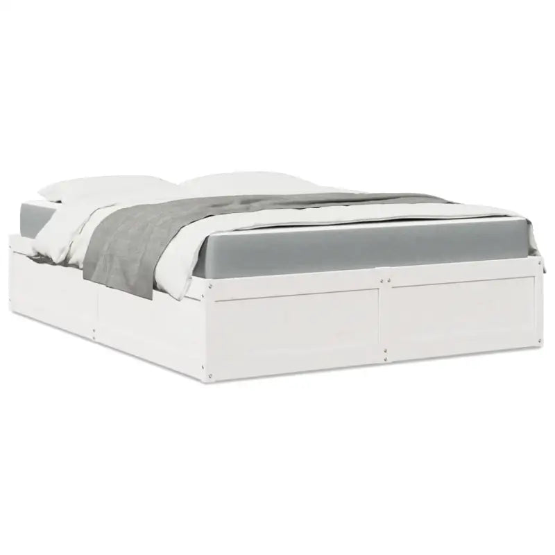 Bed met massief grenenhout met tijdloos en praktisch ontwerp - Wit / 140 x 200 cm - Bedden & bedframes