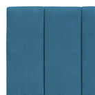 Bed met multiplex lattenbodem en 22d PU-schuim in blauw materiaal - Bedden & bedframes