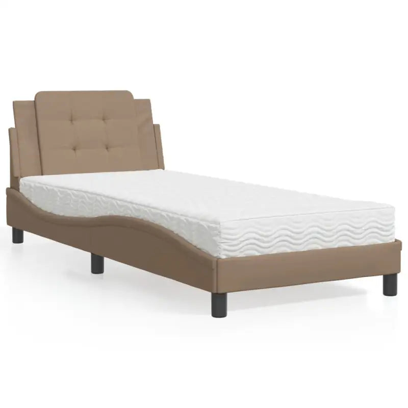 Bed met multiplex lattenbodem en 22d pu-schuim voor optimaal comfort - Cappuccino / 80 x 200 cm - Bedden & bedframes