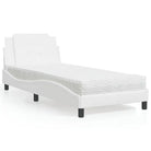 Bed met multiplex lattenbodem en 22d pu-schuim voor optimaal comfort - Wit / 100 x 200 cm - Bedden & bedframes