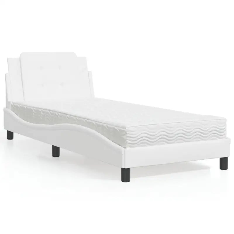Bed met multiplex lattenbodem en 22d pu-schuim voor optimaal comfort - Wit / 100 x 200 cm - Bedden & bedframes