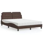 Bed met multiplex lattenbodem en 22d pu-schuim voor optimaal comfort - Bruin / 140 x 190 cm - Bedden & bedframes