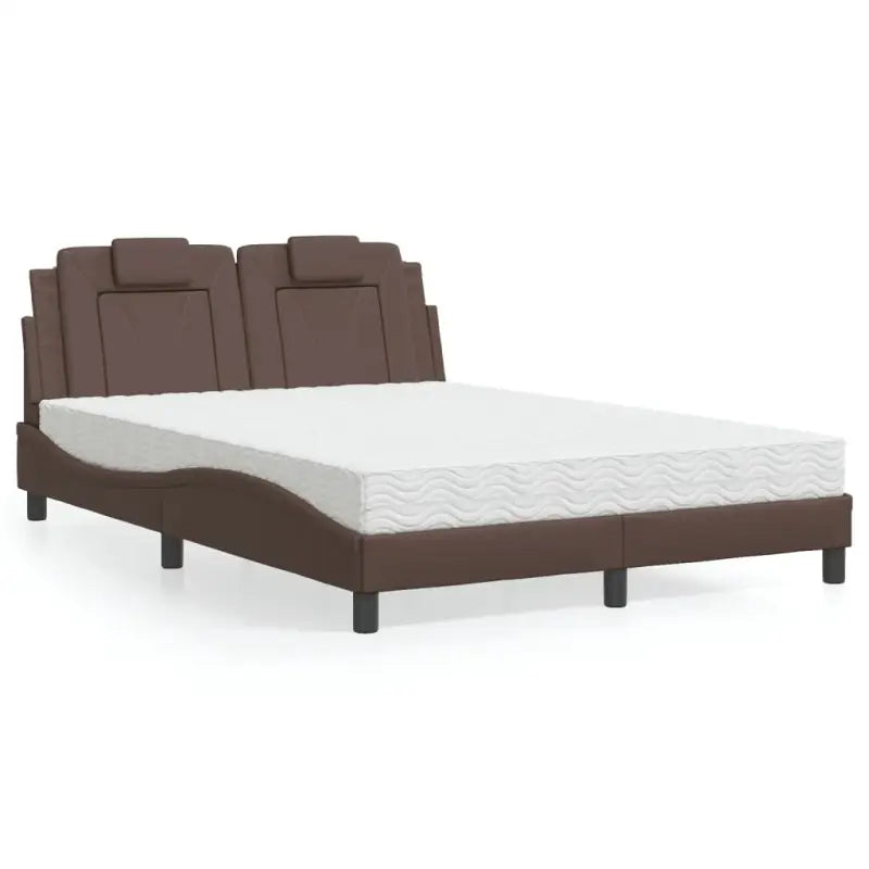Bed met multiplex lattenbodem en 22d pu-schuim voor optimaal comfort - Bruin / 120 x 200 cm - Bedden & bedframes