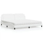 Bed met multiplex lattenbodem en 22d pu-schuim voor optimaal comfort - Wit / 200 x 200 cm - Bedden & bedframes