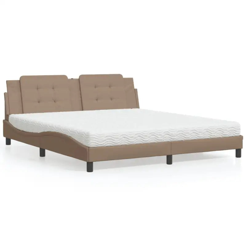 Bed met multiplex lattenbodem en 22d pu-schuim voor optimaal comfort - Cappuccino / 180 x 200 cm - Bedden & bedframes