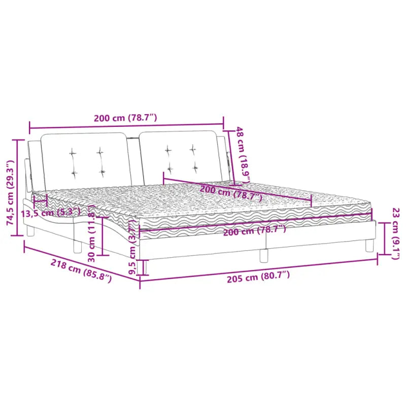 Bed met multiplex lattenbodem en 22d pu-schuim voor optimaal comfort - Bedden & bedframes