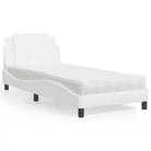 Bed met multiplex lattenbodem en 22d pu-schuim voor optimaal comfort - Wit / 80 x 200 cm - Bedden & bedframes