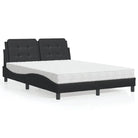 Bed met multiplex lattenbodem en 22d pu-schuim voor optimaal comfort - Zwart / 120 x 200 cm - Bedden & bedframes