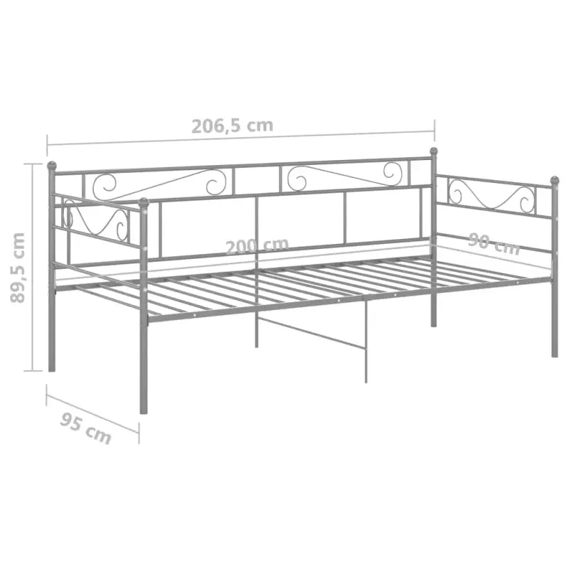 Bedbank voor comfortabel slapen en zitten overdag - Grijs - Bedden & bedframes