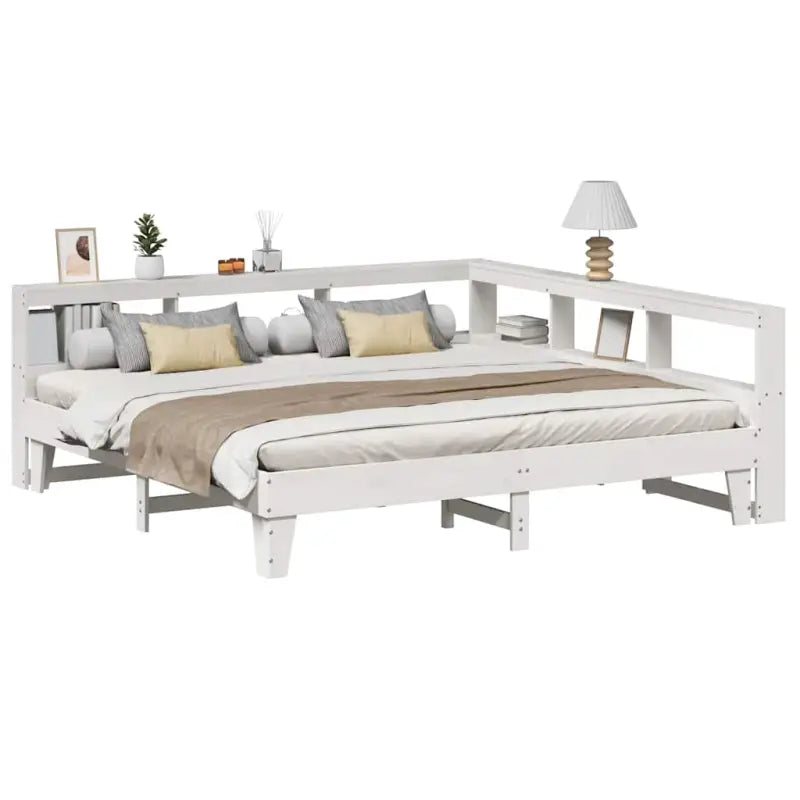 Bedden en bedframes met massief grenenhout en mooie totale afmetingen - Wit / 180 x 200 cm - Bedden & bedframes