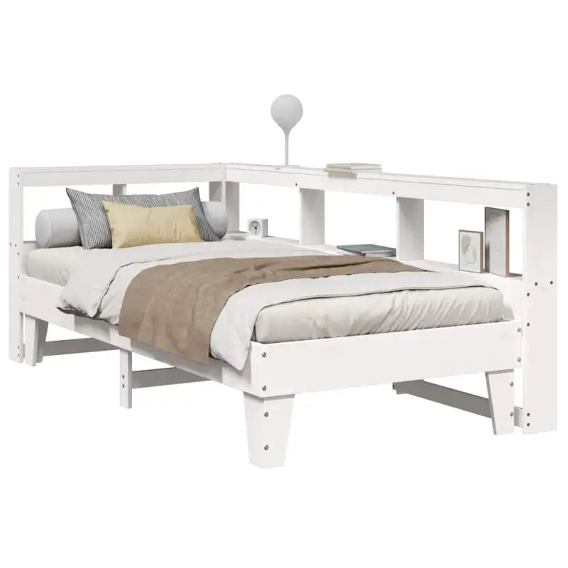 Bedden en bedframes met massief grenenhout en mooie totale afmetingen - Wit / 90 x 200 cm - Bedden & bedframes
