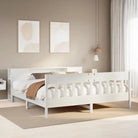 Bedden en bedframes met massief grenenhout en optimale totale afmetingen - Wit / 200 x 200 cm - Bedden & bedframes