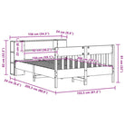 Bedden en bedframes met massief grenenhout en optimale totale afmetingen - Bedden & bedframes