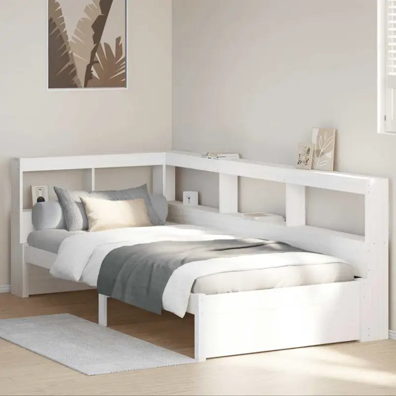 Bedden en bedframes met massief grenenhout en optimale totale afmetingen - Wit / 90 x 200 cm - Bedden & bedframes