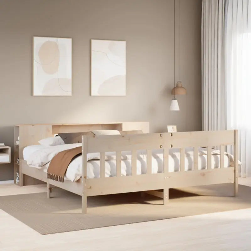 Bedden en bedframes met massief grenenhout en optimale totale afmetingen - Naturel / 180 x 200 cm - Bedden & bedframes