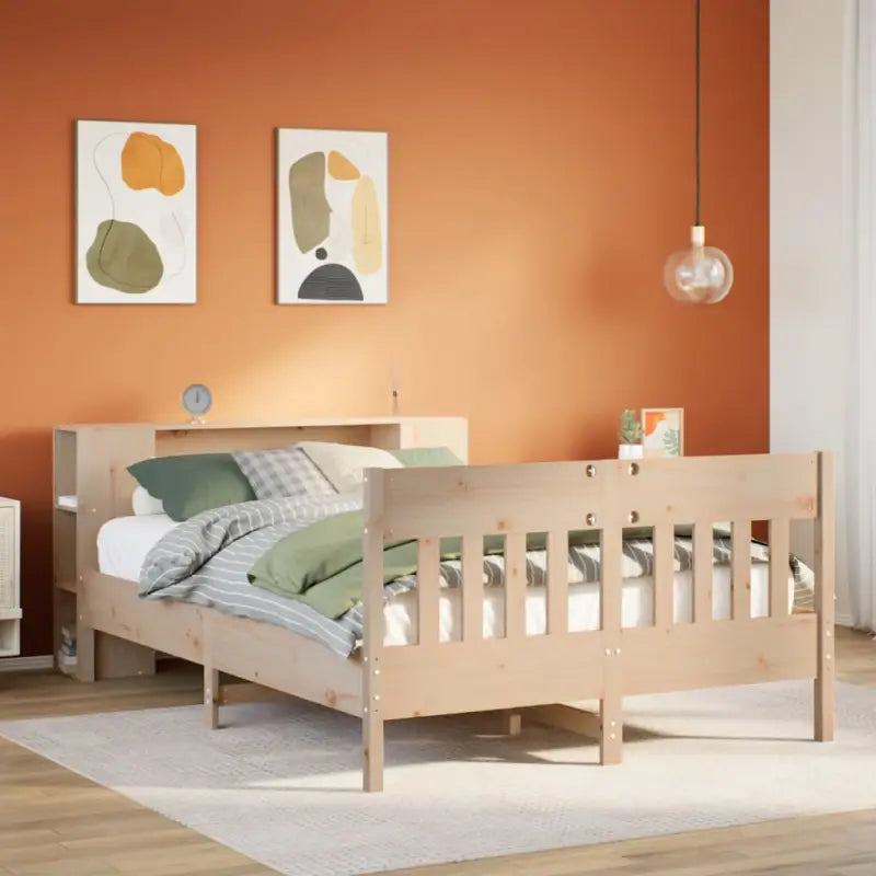 Bedden en bedframes met massief grenenhout en optimale totale afmetingen - Naturel / 120 x 200 cm - Bedden & bedframes