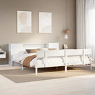 Bedden en bedframes met massief grenenhout en optimale totale afmetingen - Wit / 180 x 200 cm - Bedden & bedframes