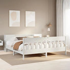 Bedden en bedframes met massief grenenhout en optimale totale afmetingen - Wit / 180 x 200 cm - Bedden & bedframes