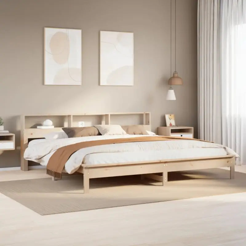 Bedden en bedframes met massief grenenhout voor een goede nachtrust - Naturel / 200 x 200 cm - Bedden & bedframes
