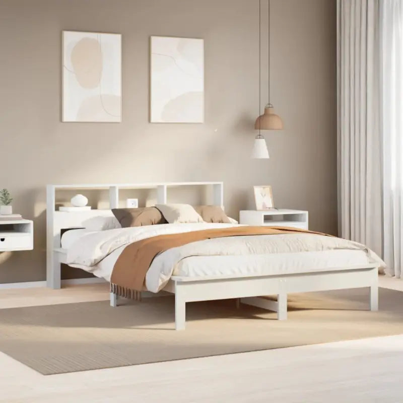 Bedden en bedframes met massief grenenhout voor een goede nachtrust - Wit / 120 x 200 cm - Bedden & bedframes