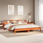Bedden en bedframes met massief grenenhout voor een goede nachtrust - Wasbruin / 200 x 200 cm - Bedden & bedframes