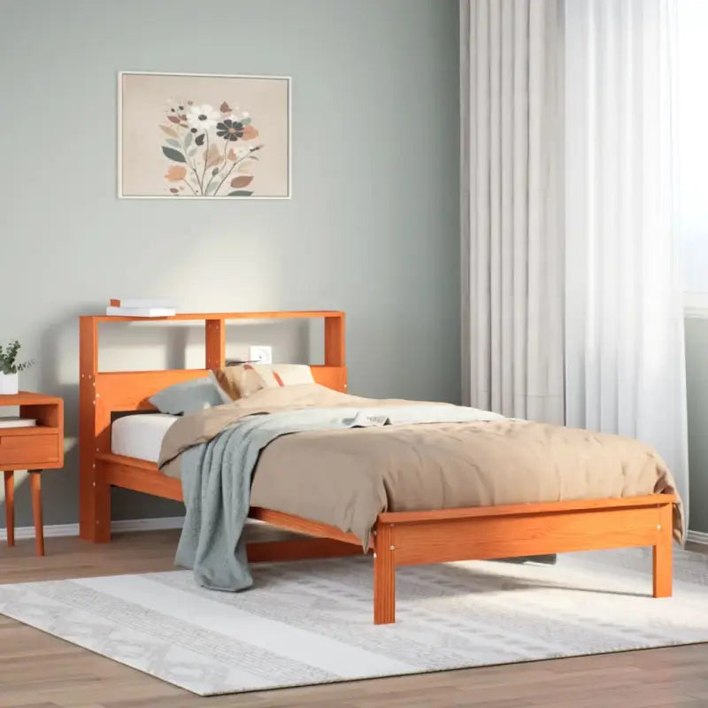 Bedden en bedframes met massief grenenhout voor een goede nachtrust - Wasbruin / 90 x 200 cm - Bedden & bedframes