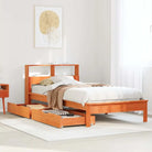 Bedden en bedframes met massief grenenhout voor optimale comfort - Wasbruin / 75 x 190 cm - Bedden & bedframes