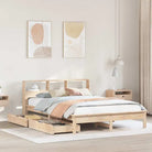 Bedden en bedframes met massief grenenhout voor optimale comfort - Naturel / 140 x 200 cm - Bedden & bedframes
