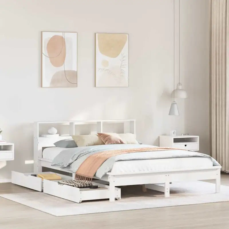 Bedden en bedframes met massief grenenhout voor optimale comfort - Wit / 120 x 190 cm - Bedden & bedframes