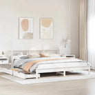 Bedden en bedframes met massief grenenhout voor optimale comfort - Wit / 180 x 200 cm - Bedden & bedframes