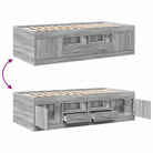 Bedden en bedframes veelzijdige slaapbank in grijs Sonoma eiken bewerkt hout - Bedden & bedframes