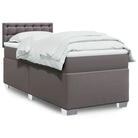 Bedden met grijs materiaal voor optimale nachtrust en duurzame vulling - Grijs / 100 x 200 cm / knoppwn - Bedden &