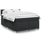 Bedden met grijs materiaal voor optimale nachtrust en duurzame vulling - Zwart / 160 x 200 cm / knoppwn - Bedden &