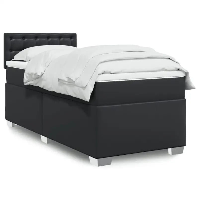 Bedden met grijs materiaal voor optimale nachtrust en duurzame vulling - Zwart / 90 x 200 cm / knoppwn - Bedden &