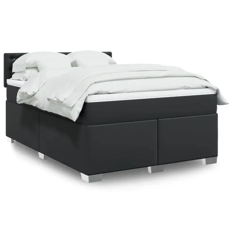 Bedden met grijs materiaal voor optimale nachtrust en duurzame vulling - Zwart / 140 x 200 cm / knoppwn - Bedden &