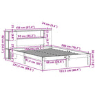 Bedden met massief grenenhout en optimale totale afmetingen - Bedden & bedframes