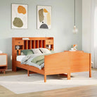 Bedden met massief grenenhout en ruime totale afmetingen - Wasbruin / 160 x 200 cm - Bedden & bedframes