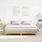 Bedframe in gerookt eiken voor een stabiele en stijlvolle slaapkamer - Sonoma eiken / 200 x 200 cm - Bedden & bedframes