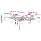 Bedframe in gerookt eiken voor een stabiele en stijlvolle slaapkamer - Bedden & bedframes