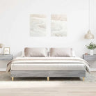Bedframe in gerookt eiken voor een stabiele en stijlvolle slaapkamer - Grijs sonoma / 200 x 200 cm - Bedden & bedframes