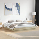 Bedframe in Grijs Sonoma met duurzaam bewerkt hout voor comfortabele nachten - Sonoma eiken / 180 x 200 cm - Bedden &
