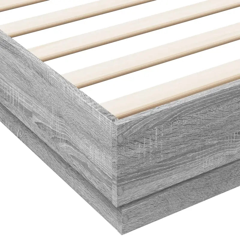 Bedframe in Grijs Sonoma met duurzaam bewerkt hout voor comfortabele nachten - Bedden & bedframes