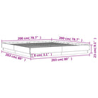 Bedframe in Grijs Sonoma met duurzaam bewerkt hout voor comfortabele nachten - Bedden & bedframes