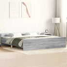 Bedframe in Grijs Sonoma voor een stevige en stabiele nachtrust - Grijs sonoma / 200 x 200 cm - Bedden & bedframes