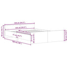 Bedframe in Grijs Sonoma voor een stevige en stabiele nachtrust - Bedden & bedframes